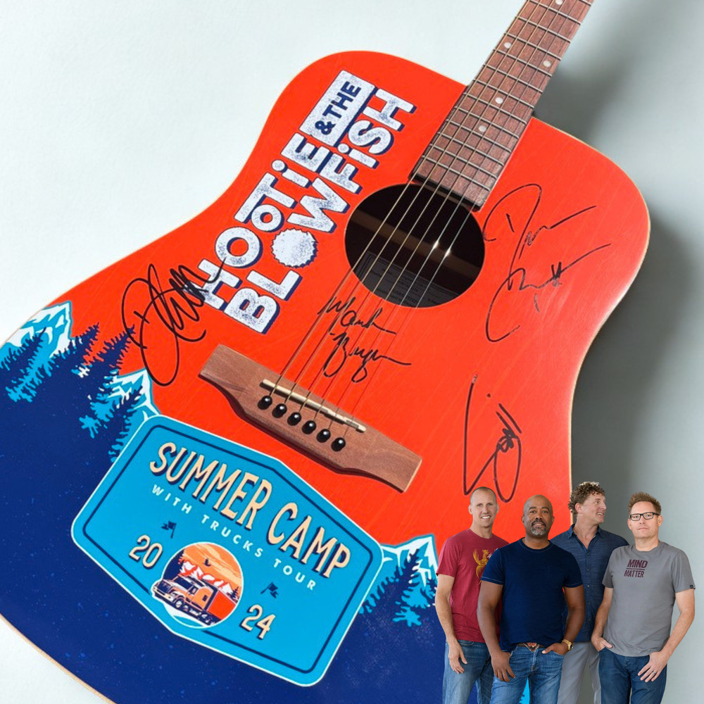 Hootie & The Blowfish Signed Epiphone DR-100 Guitar Summer Camp Tour 2024 COA - Picture 1 of 11